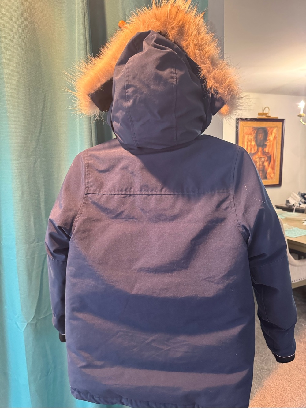 Canada Goose Kids Navy Parka with Faux Fur-Trim Hood FINAL SALE!!